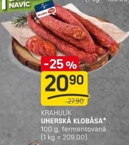 Uherská klobása Krahulík
