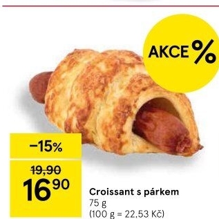 Croissant s párkem