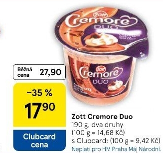 Dezert Cremore Duo Zott