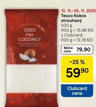 Kokos strouhaný Tesco