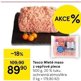 Maso mleté vepřové z plece Tesco