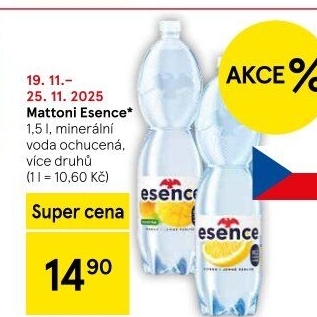 Ochucená voda Mattoni Esence