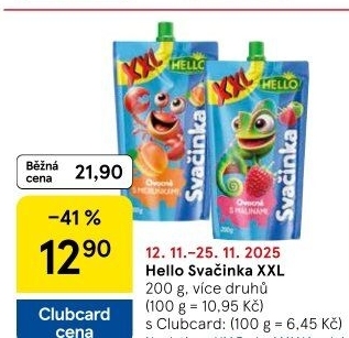 Ovocná kapsička Svačinka Hello