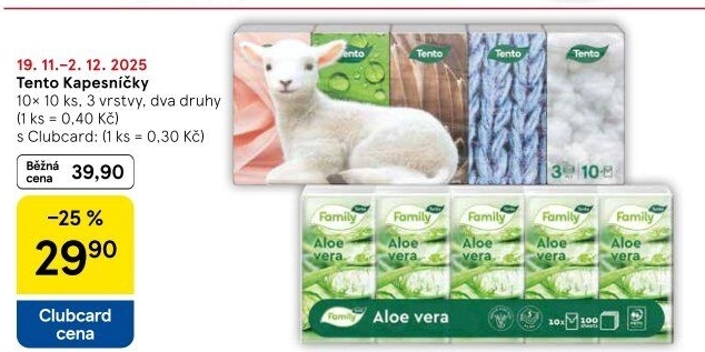 Papírové kapesníčky 3vrstvé Tento