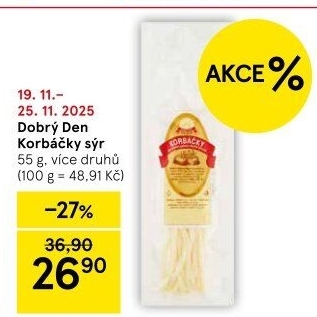 Sýr Korbáčky Dobrý den