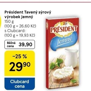 Tavené sýry Président