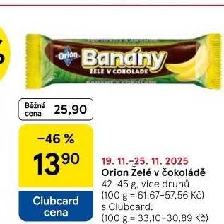 Tyčinky ovocné v čokoládě Orion