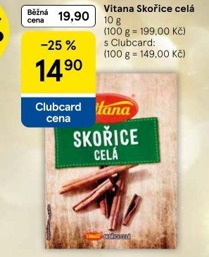 Koření Skořice celá Vitana