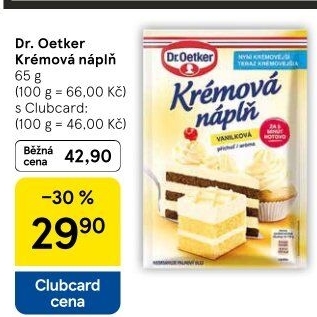 Krémová náplň Dr. Oetker