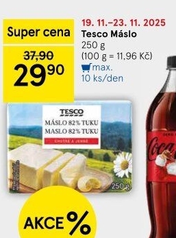 Máslo Tesco