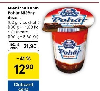 Mléčný Pohár Mlékárna Kunín
