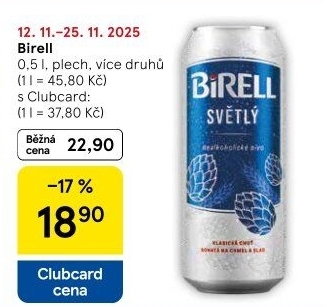 Nealkoholické pivo Birell