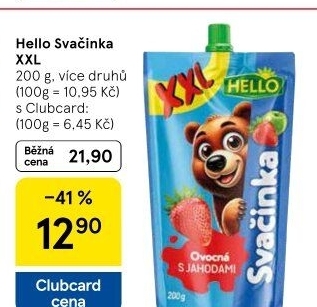 Ovocná kapsička Svačinka Hello
