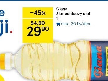 Slunečnicový olej Giana