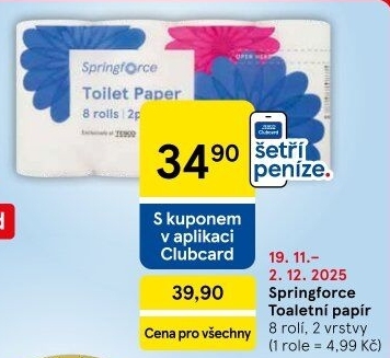 Toaletní papír 2vrstvý Springforce