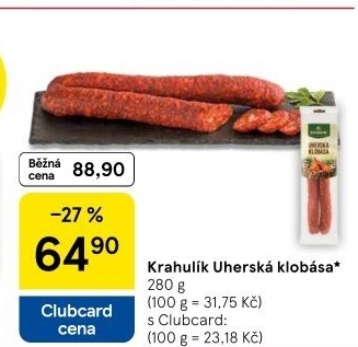 Uherská klobása Krahulík