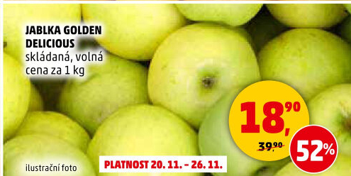 Jablka Golden Delicious