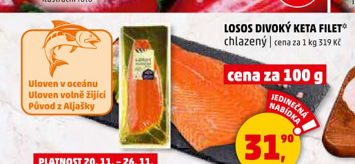 Losos divoký filet Keta