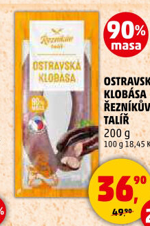 Ostravská klobása Řezníkův talíř