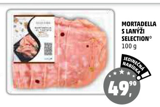 Salám Mortadella s lanýži Selection
