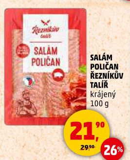 Salám Poličan Řezníkův talíř