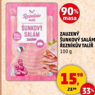 Salám šunkový zauzený Řezníkův talíř