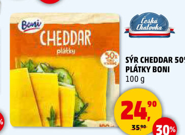Sýr Cheddar 50% Boni