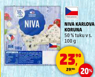 Sýr niva Karlova Koruna