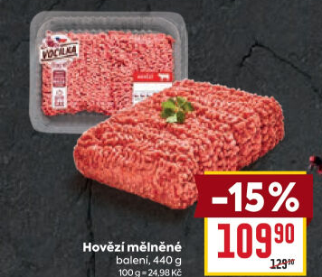 Mělněné hovězí maso Vocílka