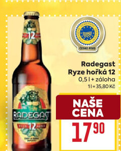 Pivo světlý ležák 12° Ryze hořká Radegast