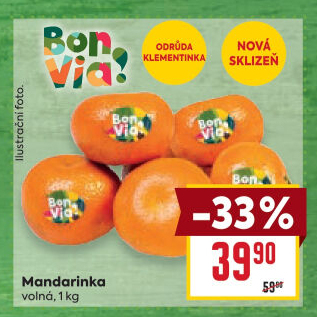 Mandarinky Klementinky Billa Bonvia