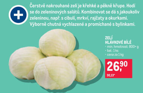 Zelí hlávkové bílé