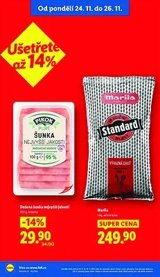 akční leták Lidl 24.11.2025-26.11.2025