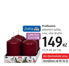 Svíčky adventní Profissimo