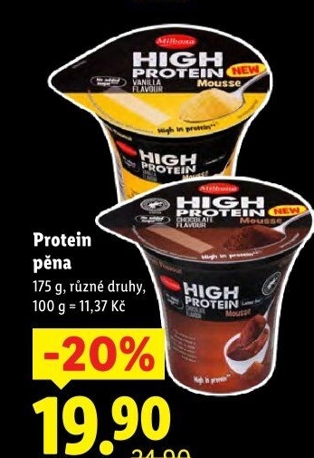 Dezert pěna High protein Milbona