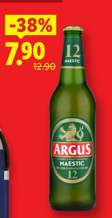 Pivo světlý ležák 12° Maestic Argus