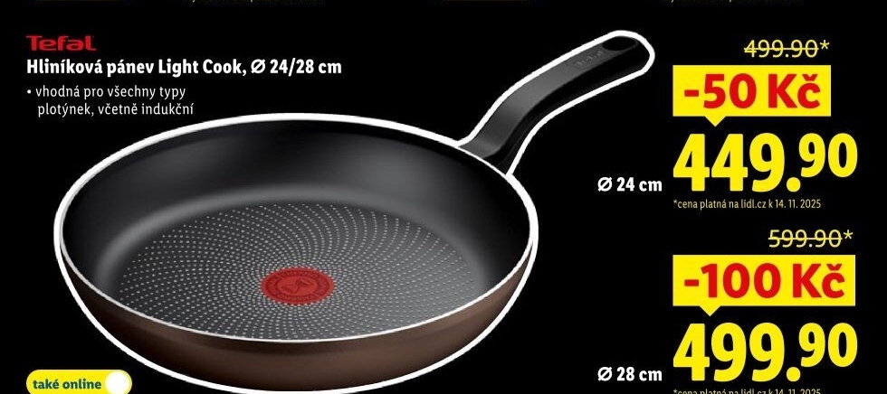 Hliníková pánev Light Cook Tefal