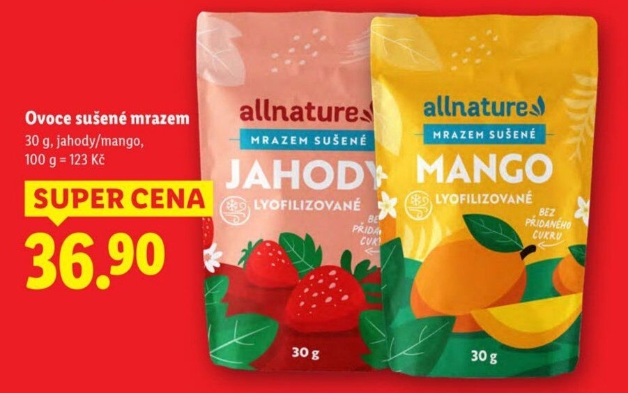 Mrazem sušené mango Allnature