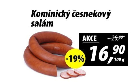 Salám kominický česnekový točený