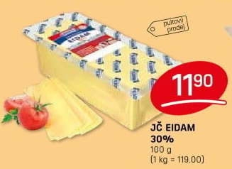 Sýr Eidam Jihočeský 30% Madeta