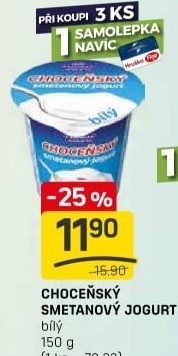 Bílý jogurt smetanový Choceňský