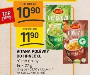 Instantní polévka do hrnečku Vitana