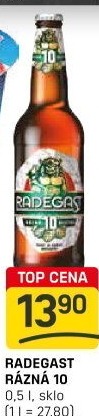 Pivo světlé výčepní Rázná 10° Radegast