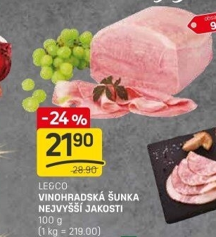 Šunka vinohradská nejvyšší jakosti LE&amp