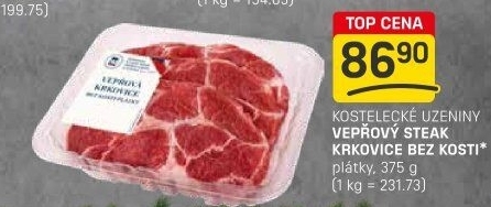 Vepřová krkovice steak bez kosti Kostelecké uzeniny