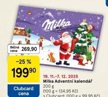 Adventní kalendář Milka