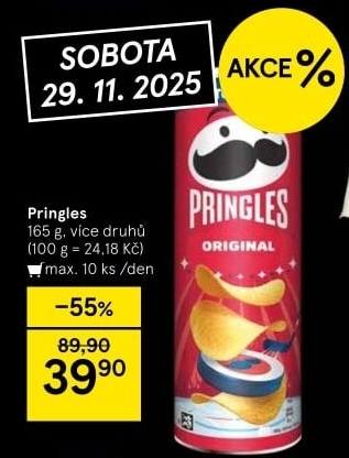 Chipsy Pringles - tubus