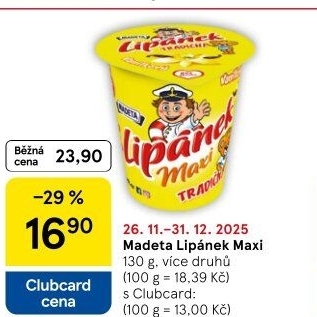 Dezert Lipánek Madeta