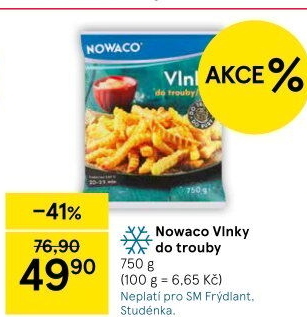 Hranolky vlnky mražené Nowaco