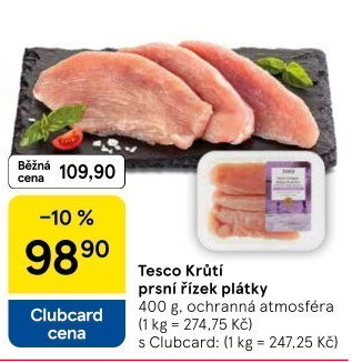 Krůtí prsní řízky Tesco